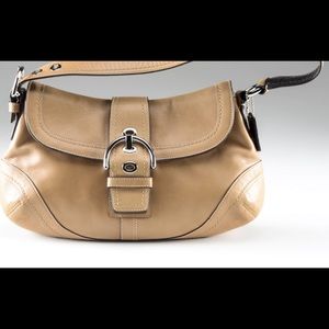 Coach Soho Hobo Camel Leather Shoulder Handbag